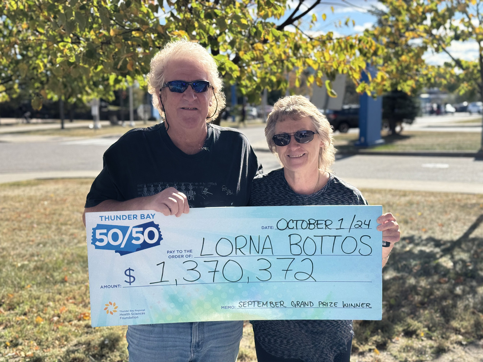 Lorna Bottos wins $1,370,372 in September's 50/50!